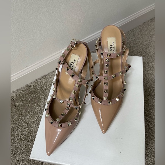 Kaitlyn Shoes - Studded Mid Heel Slingbacks KAITLYN PAN Size 8.5 NEW